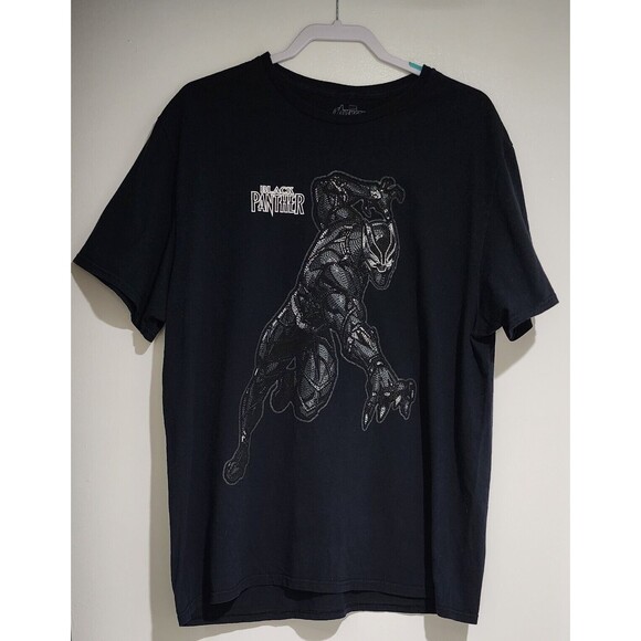 Marvel Other - Marvel Avengers Black Panther Mens Graphic Short Sleeve T-Shirt Black Grey 2XL